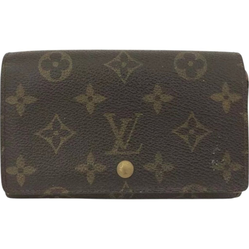 229155bl (L1) Louis Vuitton Wallet Porte Monnaie Billets Tresor Brown Monogram
